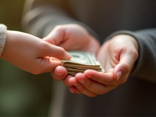 Image suggesting financial donation.